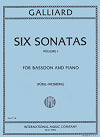 Six Sonatas Volume 1 for Bassoon and Piano by John Ernest Galliard