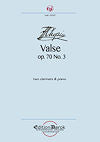 Valse Op. 70 No. 3 for Two Clarinets and Piano by Frederic Chopin arranged by Bela Kovacs