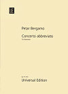 Concerto abbreviato for Clarinet (solo) by Petar Bergamo