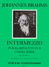 Intermezzo Op. 119 No 3 for Clarinet and Piano by Johannes Brahms
