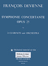 Symphonie Concertante Op. 25 for Two Clarinets and Orchestra (Piano Reduction) by François Devienne edited by Himie Voxman