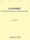 Rapsodie for E-flat Alto Saxophone and Piano Op. 108B by Paul Creston