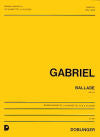 Ballade Op. 23 for Bass Clarinet (or Clarinet) and Piano by Wolfgang Gabriel