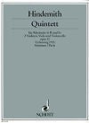 Quintett Op. 30 for Clarinet in B-flat and E-flat and String Quartet by Paul Hindemith