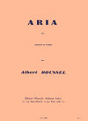 Aria for Clarinet and Piano by Albert Roussel