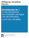 Divertimento No. 1 for three basset horns from KV Anh 229 (439b) by Wolfgang Amadeus Mozart