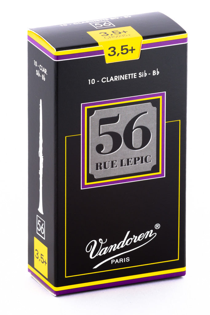 Vandoren Rue Lepic 56 B flat Clarinet Reeds 3.5+ strength