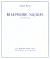 Rhapsodie Niçoise for Clarinet and Piano by Eugene Bozza