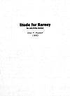 Etude for Barney for solo B-flat clarinet by Eric P. Mandat