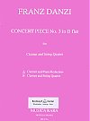 Concert Piece No. 3 in B flat major for Clarinet and String Quartet (Piano Reduction) by Franz Danzi