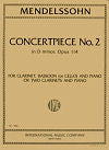 Concert Piece for Two Clarinets or Clarinet and Bassoon (Cello) and Piano No. 2 in D minor Op. 114 by Felix Mendelssohn Bartholdy