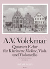 Quartet in F major for Clarinet, Violin, Viola and Cello by Adam Valentin Volckmar