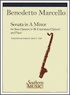 Sonata in A Minor for Bass Clarinet or Contrabass Clarinet in B-flat and Piano by Benedetto Marcello transcribed and edited by David L. Hite
