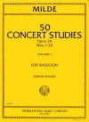 50 Concert Studies for Bassoon Op. 26, Nos. 26-50, Volume 2 by Ludwig Milde