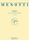 Trio for Violin, Clarinet and Piano by Gian Carlo Menotti