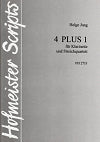 4 Plus 1 for Clarinet and String Quartet by Helge Jung