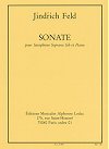 Sonate for Soprano Saxophone in B-flat and Piano by Jindřich Feld