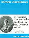 Concerto in E-Flat for Clarinet and Orchestra Op. 36 Piano Reduction by Franz Krommer
