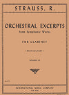 Strauss, R. Orchestral Excerpts from Symphonic Works Vol. III for Clarinet in D and E-flat and Bass Clarinet edited by Franz Bartholomey
