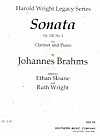 Brahms Sonata Op. 120, No. 2 for Clarinet and Piano (Harold Wright Legacy Series)