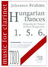 Brahms Hungarian Dances (1, 5, & 6) arranged for two clarinets and piano by József Balogh