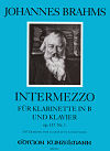 Intermezzo Op. 117 No. 1 for Clarinet and Piano by Johannes Brahms
