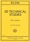 20 Technical Studies for Clarinet by Hyacinthe Klosé