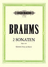 Brahms Sonatas for Piano and Clarinet Op. 120, No. 1 and No. 2 by Johannes Brahms