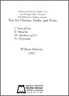 Trio for clarinet, violin and piano by William Bolcom