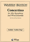 Concertino for Alto Saxophone and Wind Ensemble (Piano Reduction) by Warren Benson