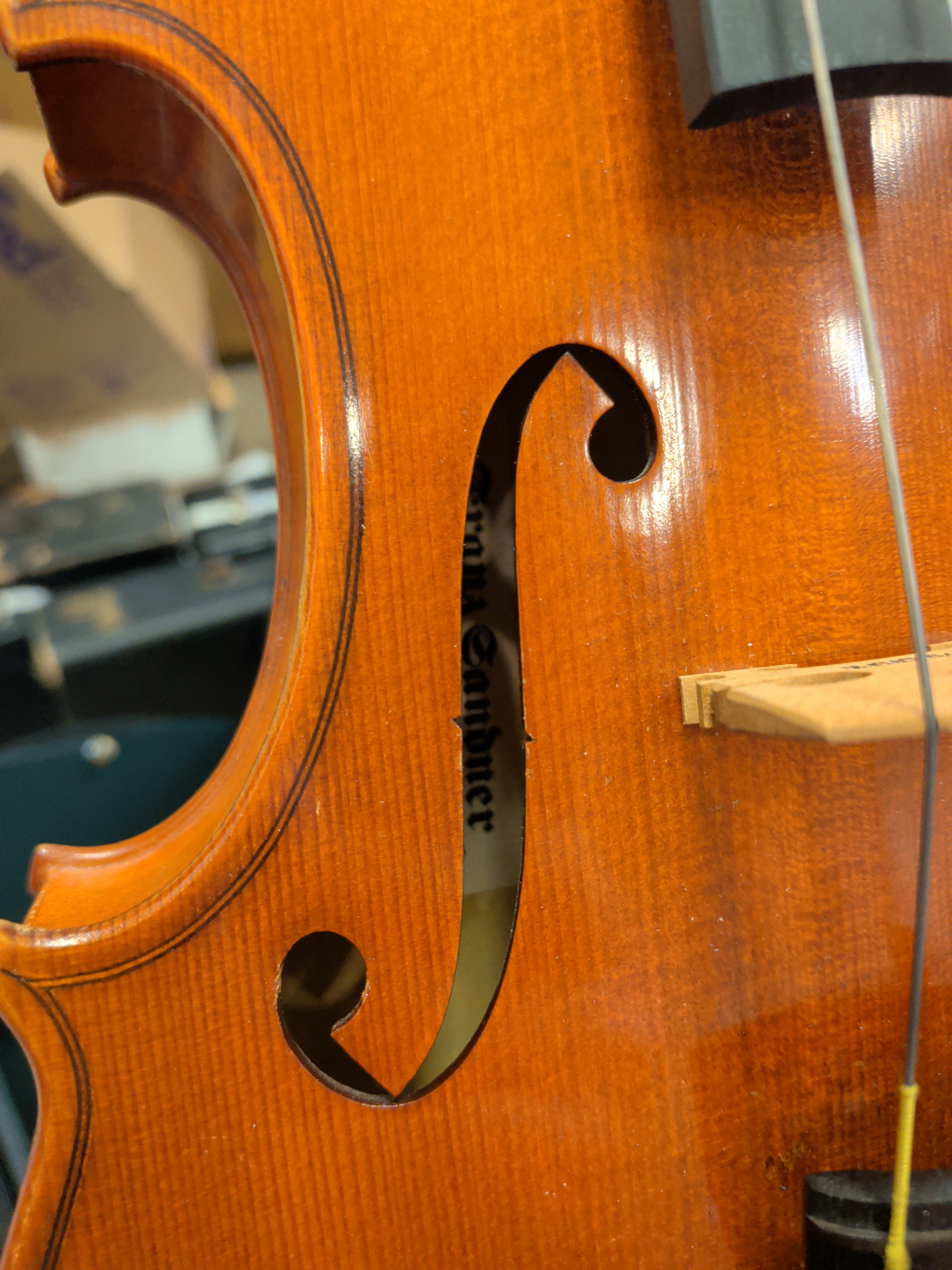 Franz Sandner 4/4 (Full-size) Professional Violin w/ beautiful Bobelock case (black on outside, green velvet inside