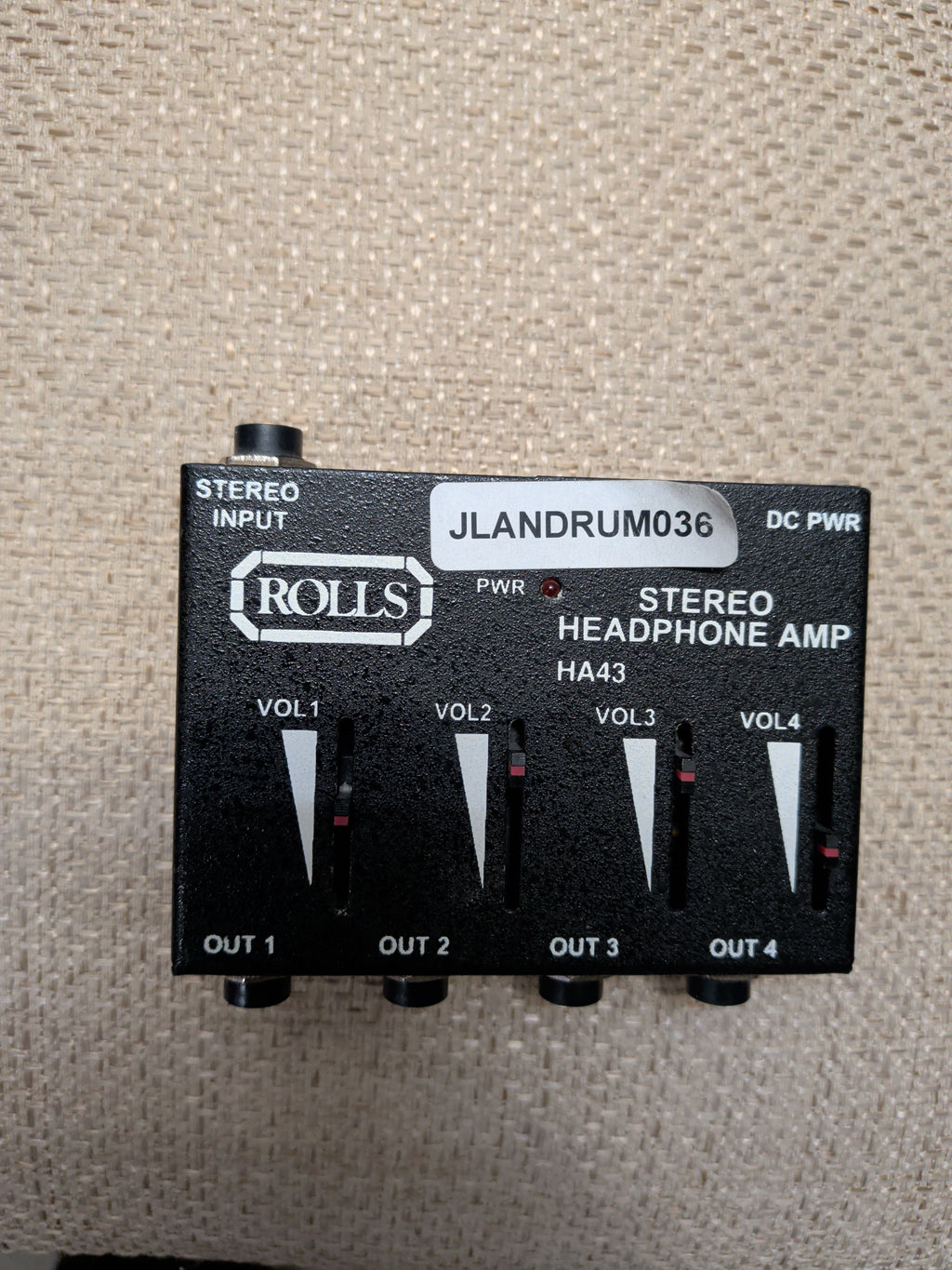 Rolls HA43 Pro Audio: 4 Channel Headphone Amplifier