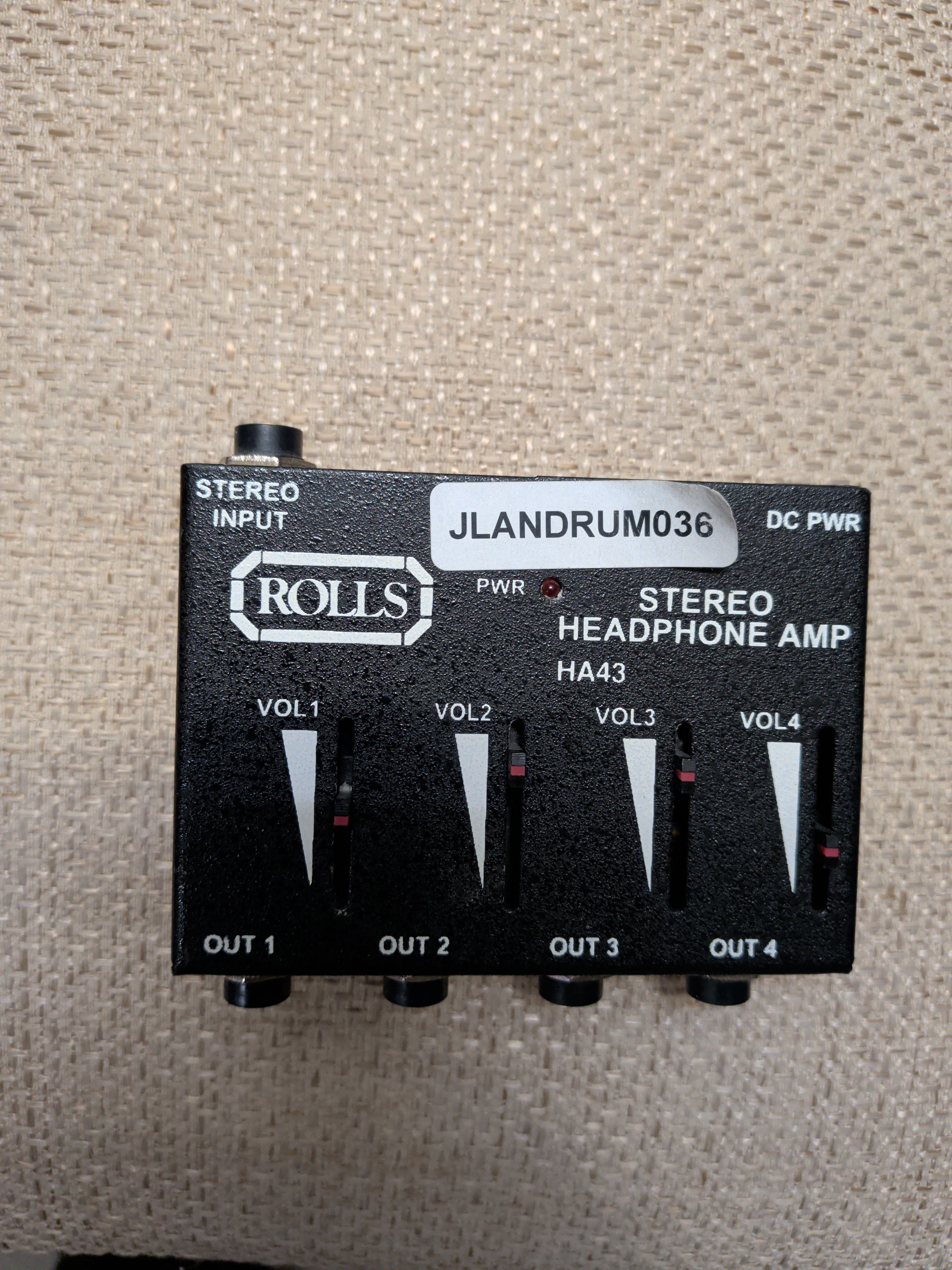Rolls HA43 Pro Audio: 4 Channel Headphone Amplifier