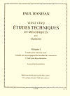 25 Technical and Melodious Studies (Vingt Cinq Études Techniques et Mélodiques pour Clarinette) Volume 1 by Paul Jeanjean