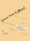 6 Sonatas for Bass Clarinet and Piano Vol. 2 by Johann Ernst Galliard