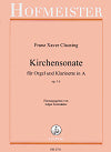 Kirchensonate Op. 5b for Organ and Clarinet in A by Franz Xaver Clausing