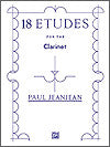 18 Etudes for the Clarinet by Paul Jeanjean