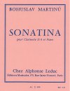Sonatina for Clarinet in B-flat and Piano by Bohuslav Martinu