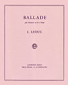 Ballade for Clarinet and Piano by Jacques Leduc