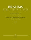 Brahms Sonatas in F minor and E-flat major for Clarinet and Piano Op. 120 by Johannes Brahms edited by Clive Brown and Neal Peres Da Costa