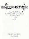 Kleine Suite for Clarinet in B-flat and Piano Op. 28 by Ernst Krenek