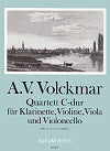 Quartet in C major for Clarinet, Violin, Viola and Cello by Adam Valentin Volckmar