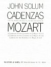 Cadenzas for the Works for Solo Flute and Orchestra by Mozart by John Solum