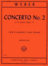 Weber Clarinet Concerto No. 2 in E-flat major Op. 74 for Clarinet and Piano by Carl Maria von Weber